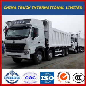 China 12 roti Sinotruk 8 * 4 12 Roți HOWO A7 Dump camion de vânzare